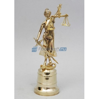 Статуэтка из бронзы "Правосудие", цвет золотой