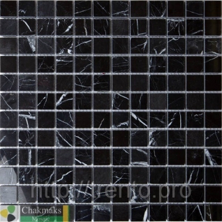 Мозаика из мрамора Black Silk 23x23