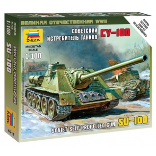 Сборная модель "Советский истребитель танков СУ-100", 1:100 Звезда