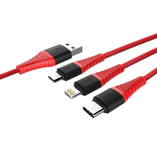 Кабель USB 3в1 Rock Hi-Tensile W/Version A 3 in 1 Charging Cable 42191237 4