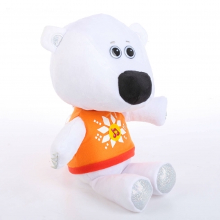 Мягкая игрушка "Ми-ми-мишки" - Медвежонок Белая тучка (звук), 30 см Мульти-Пульти