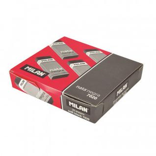 Ластик пластиковый Milan 7020, мягкий, черный, в карт.держателе
