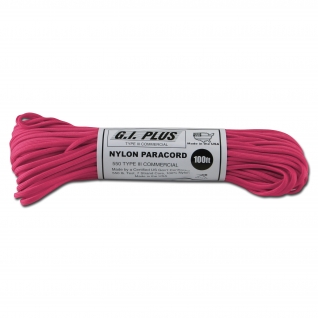 Rothco Паракорд 550 lb неоново-розового цвета, 100 фт., нейлон