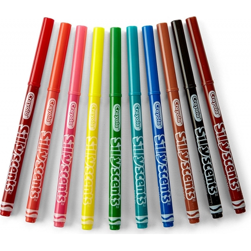 Ароматизированные фломастеры Silly Scents с тонким пером, 10 цветов Crayola 37708540 1