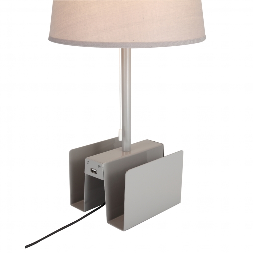 Настольная лампа c USB St Luce Серый/Бежевый E14 1*40W 37396896 9