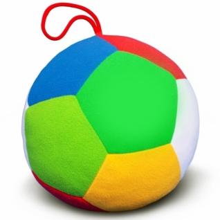 Мяч большой с погремушкой "Футбол" Мякиши