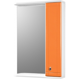 Зеркало-шкаф АкваМаста 22 правостороннее 50622 белый оранжевый
