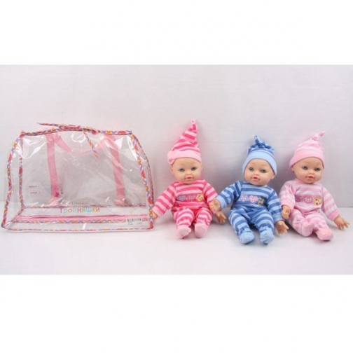 Набор из 3-х кукол в сумочке, 21 см Shenzhen Toys 37720278