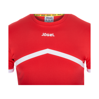 Футболка тренировочная детская Jögel Jct-1040-021, хлопок, красный/белый, детская размер YM