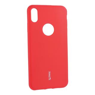 Чехол-накладка силиконовый Cherry матовый 0.4mm & пленка для iPhone XS Max (6.5") Красный