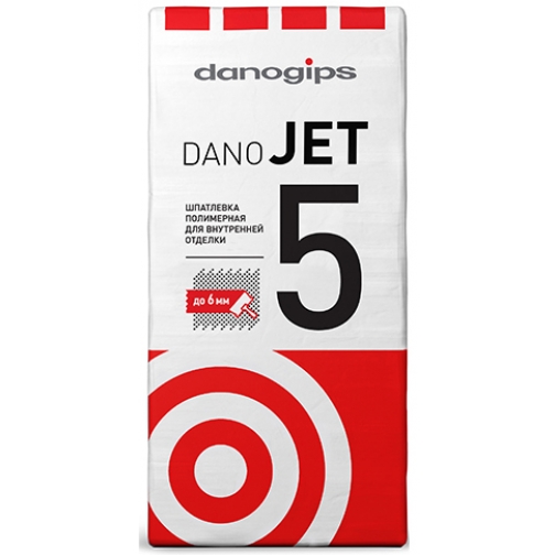 ДАНОГИПС Дано Джет 5 шпатлевка полимерная выравнивающая (25кг) / DANOGIPS Dano Jet 5 шпаклевка полимерная выравнивающая (25кг) Даногипс 37545579