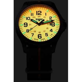 Часы Traser P67 Officer Pro GunMetal Orange со стальным браслетом 107867