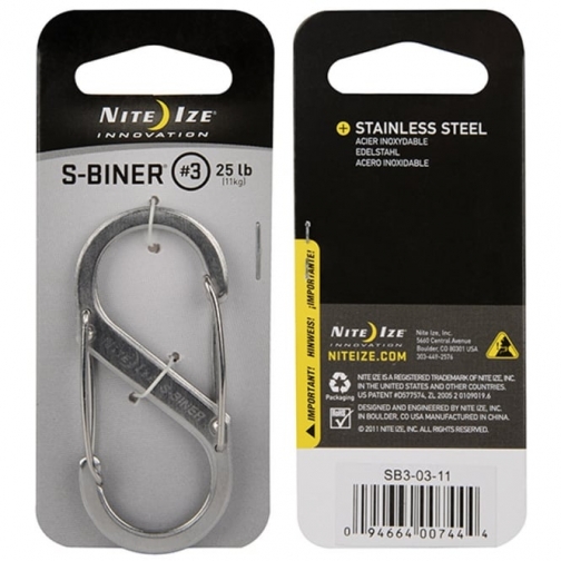 Карабин Nite Ize S-Biner #3 Stainless Steel SB3-03-11 37687467 1