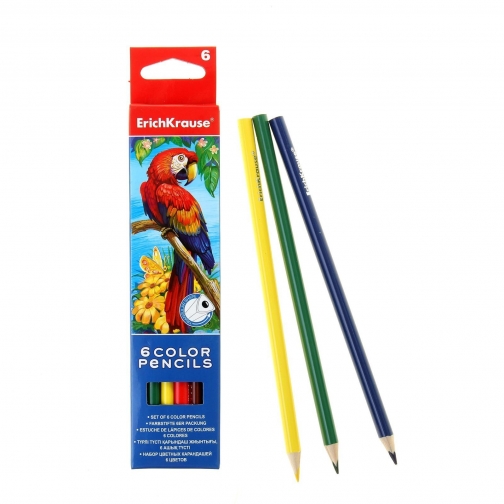 Цветные трехгранные карандаши ArtBerry, 6 цветов Erich Krause 37709742