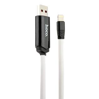 USB дата-кабель Hoco U29 LED displayed timing Lightning (1.2 м) Белый