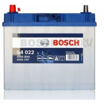Аккумулятор BOSCH S4 022 0092S40220 45 Ач (A/h) прямая полярность - 545157033 тонкие клеммы BOSCH S4 022