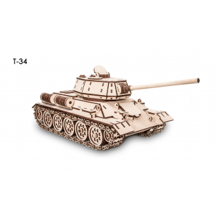 Сборные модели EWA Деревянный конструктор 3D Tank T34 (Танк Т34)