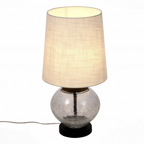 Настольная лампа St Luce Коричневый, Прозрачное стекло с трещинами/Бежевый E27 1*60W (и 37397112 7