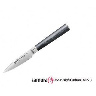 Керамические ножи, овощечистки. Подставки для ножей. Продукция Samura. Samura Нож кухонный стальной овощной Samura Mo-V SM-0010/G-10 NW-SM-0010/G-10