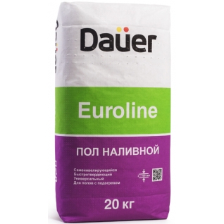 ДАУЭР Евролайн быстротвердеющий наливной пол (20кг) / DAUER Euroline быстротвердеющий самонивелирующийся наливной пол (20кг) Дауэр