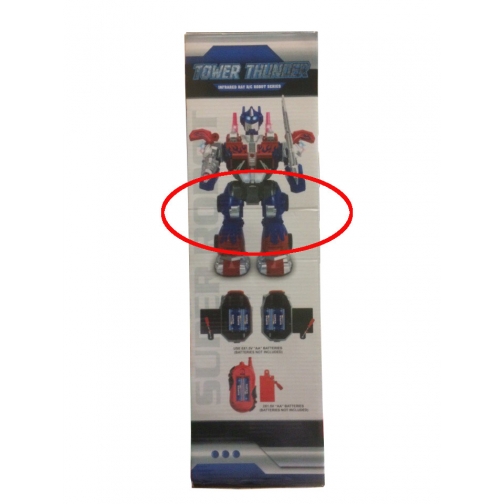(УЦЕНКА) Стреляющий робот р/у Tower Thunder (на бат., свет, звук, движение) Shantou 37718828 1