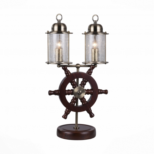 Настольная лампа St Luce Бронза, коричневый/Прозрачный с эфектом трещин E27 2*40W 37397193 2