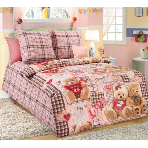 Комплект детского постельного белья 1,5-спальный Плюшевые мишки, бязь 37652102 2