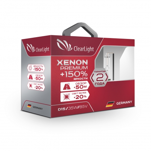 Лампа ксеноновая Clearlight Xenon Premium+150% D1S PCL D1S 150-2XP ClearLight 9065696 1