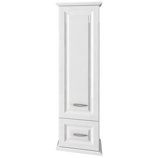 Шкаф-колонна подвесная "МЕРО" 40см с ящиком, цвет белый глянец EDELFORM