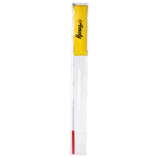 Лента для художественной гимнастики Amely Agr-201 6м, с палочкой 56 см, желтый
