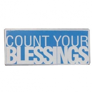 Табличка металлическая "Count your blessings"