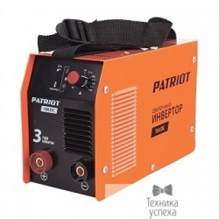 Patriot PATRIOT 150DC MMA Аппарат сварочный 605302514 Вход.напр. 140-240V, ток мин/макс 20/140A, ПВ при макс. токе 60%@40°C, диам.электрода 1.6/3.2мм, Потреб.мощн. 3.7KW/4.2KVA, Вес 3,5кг
