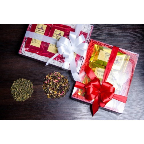 Китайский чай набор - Ассорти Подарочный набор в коробке золото Набор ассорти No name 37697972 3