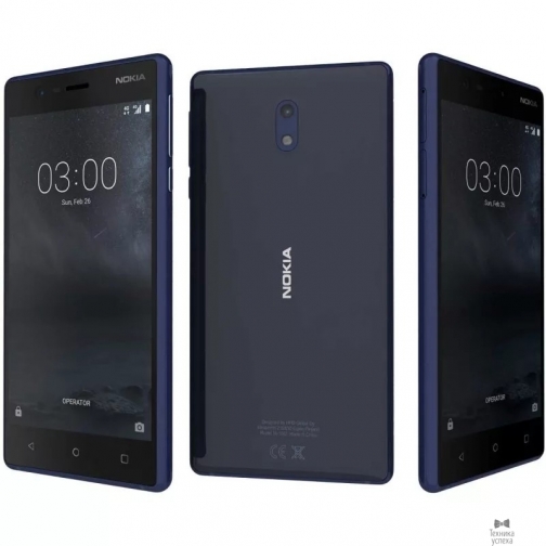Nokia NOKIA 3 LTE DS TA-1032 TEMPERED BLUE11NE1L01A06 индиго 7247435