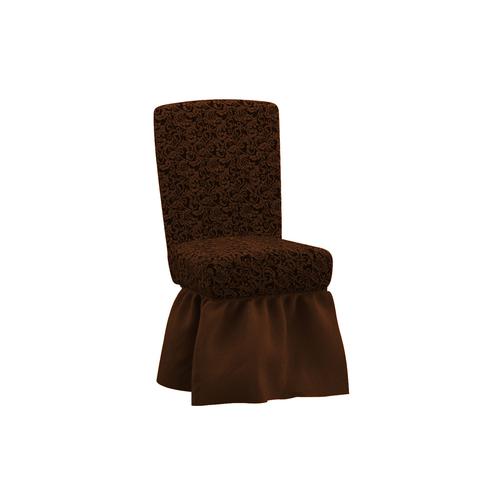 Комплект чехлов для четырех стульев ПМ: Ми Текстиль Чехол на комплект из четырех стульев жаккард с юбкой 42790520 5
