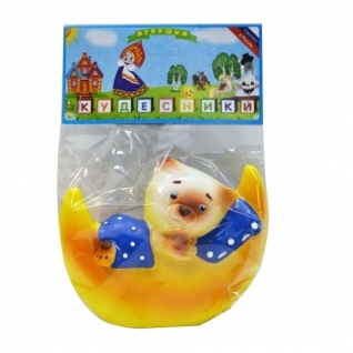 Резиновая игрушка "Мишка на Луне", с синей подушкой ЗАО ПКФ "Игрушки"