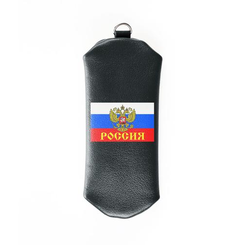 Ключница на молнии Флаг Россия , черная 42784357 1