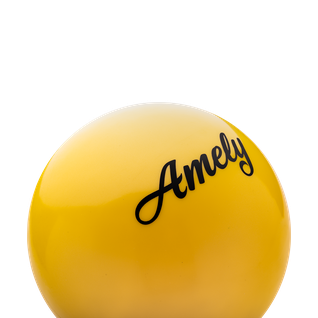Мяч для художественной гимнастики Amely Agb-101, 15 см, желтый