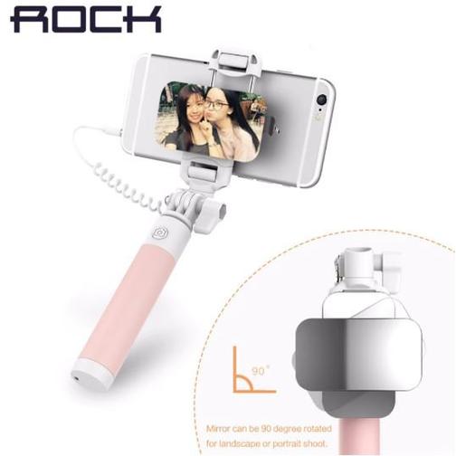 Монопод для селфи Rock Mini selfie stick with wire control & mirror rot0747 42190631 7