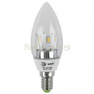 Лампа ЭРА LED B35 E14, 5w, 4000К, свеча прозрачная (B35-5w-840-E14)