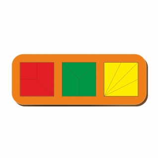 Рамка-вкладыш "Сложи квадрат", 3 квадрата, 2 уровень Woodland (Сибирский сувенир)