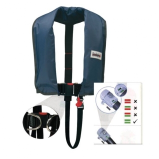 Marinepool Автоматический спасательный жилет Marinepool Classic ISO 150N 5001107 синий для веса более 40 кг