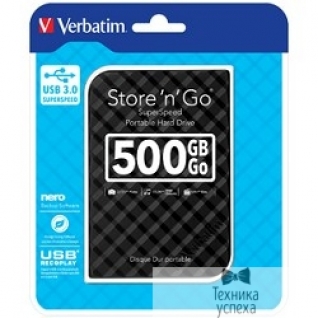 Verbatim Verbatim Portable HDD 500Gb Store'n'Go USB3.0, 2.5" 53193 Black