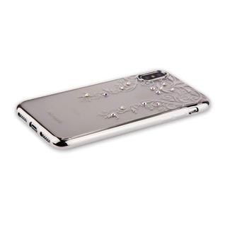 Накладка силиконовая Beckberg Monsoon series для iPhone XS/ X (5.8") со стразами Swarovski вид 3 Серебристый