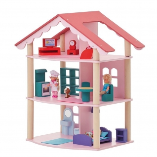 Кукольный домик "Роза хутор" с мебелью