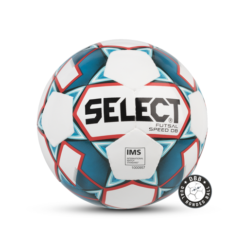 Мяч футзальный Select Futsal Speed Db Ims 850118, №4, белый/синий/красный (4) 42223150