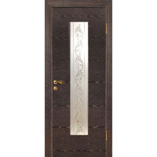 Дверное полотно МариаМ Ария ПУ лак остекленное 600-900 мм Черный абрикос