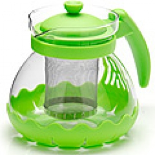 26173-3 Заварочный чайник ЗЕЛЕНЫЙ стекло 0,7л сито MB(х36) MayerBoch