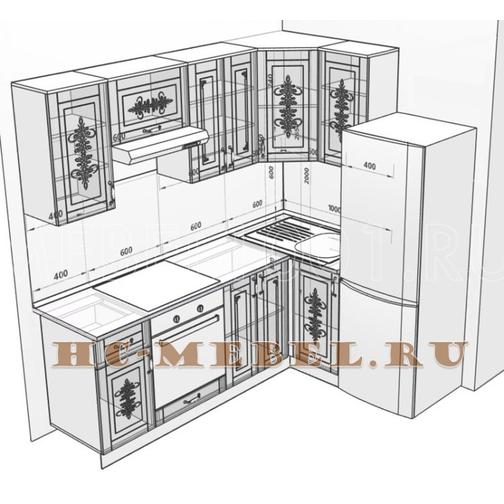 Кухня БЕЛАРУСЬ-9.8 модульная угловая, правая, левая 42507384