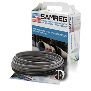 Комплект кабеля Samreg 16-2 (20м) 16 Вт для обогрева труб